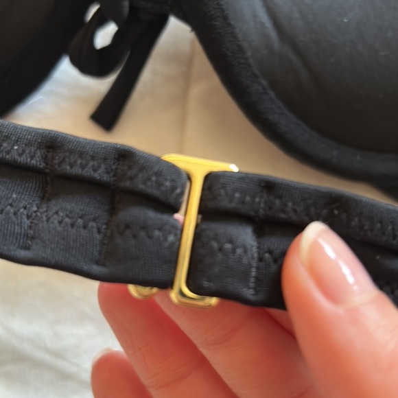 Victorias Secret Gold/Silver Sequined Halter Bathing Suit Top - 32B-LIKE NEW - Picture 6 of 7